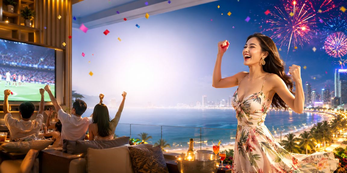 Bãi biển Đà Nẵng ban ngày tượng trưng cho cảm giác nhẹ nhõm sau khi nhận thưởng thành công